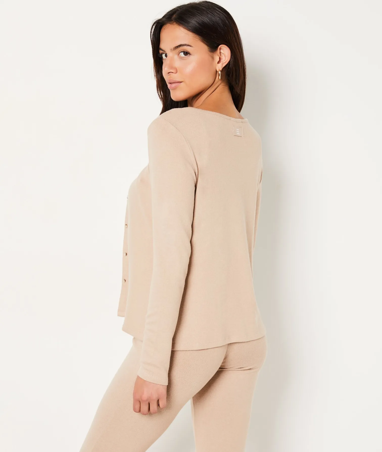 Etam Matching Cardigan and Pyjama Camisole BEIGE Outlet