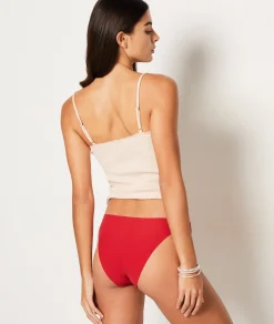 Etam Microfiber And Lace Bikini RED New
