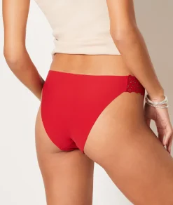 Etam Microfiber And Lace Bikini RED New