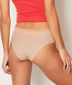 Etam Microfiber Boyshorts With Lace Details LINEN Clearance