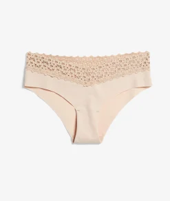 Etam Microfiber Hipsters With Lace Details LINEN Discount