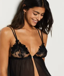 Etam Nuisette détails brodé NOIR Sale