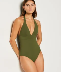 Etam One-Piece Shapewear Swimsuit KAKI Sale