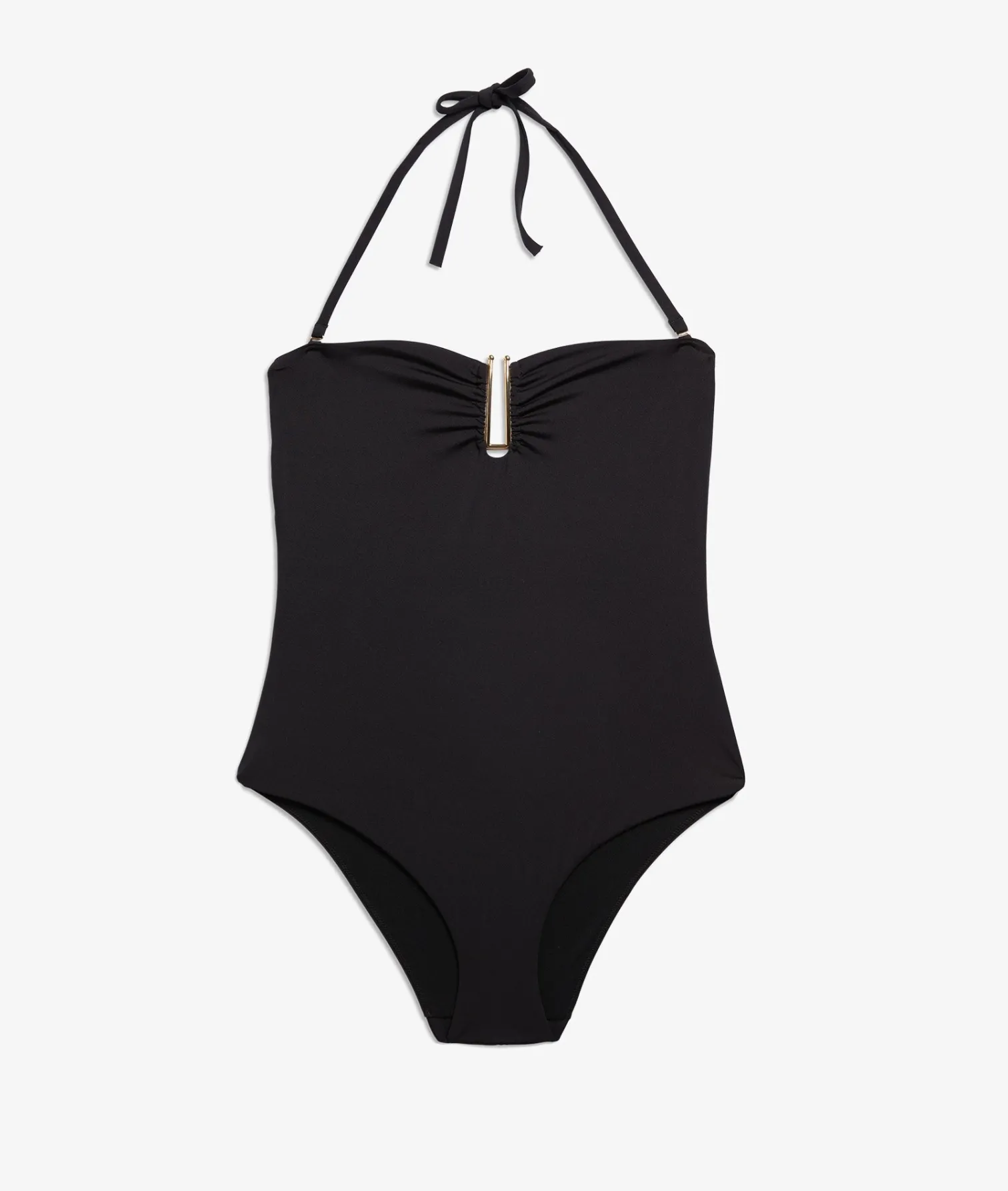 Etam One-Piece Swimsuit with Removable Straps and Backless Design BLACK Sale