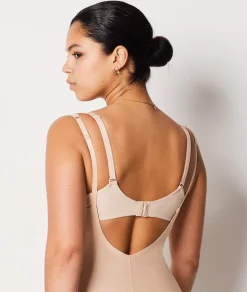 Etam Open-Bust Mid-Thigh Bodysuit - Firm Control NUDE Cheap