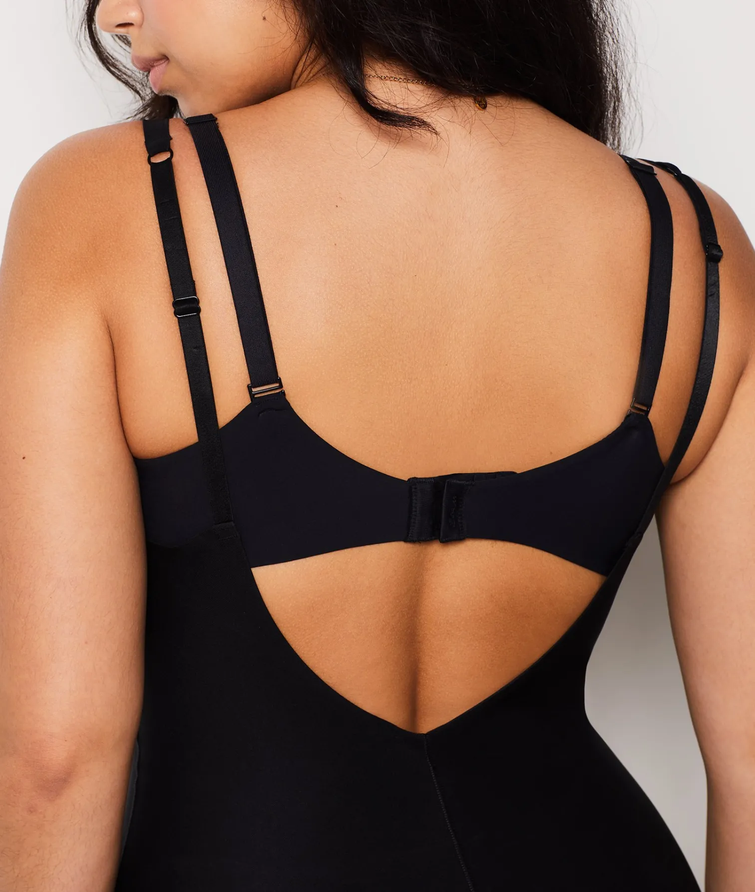 Etam Open-Bust Mid-Thigh Bodysuit - Firm Control BLACK Best