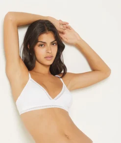 Etam Organic Cotton Bralette WHITE Sale