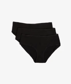 Etam 3-Pack of Cotton Shorties NOIR New