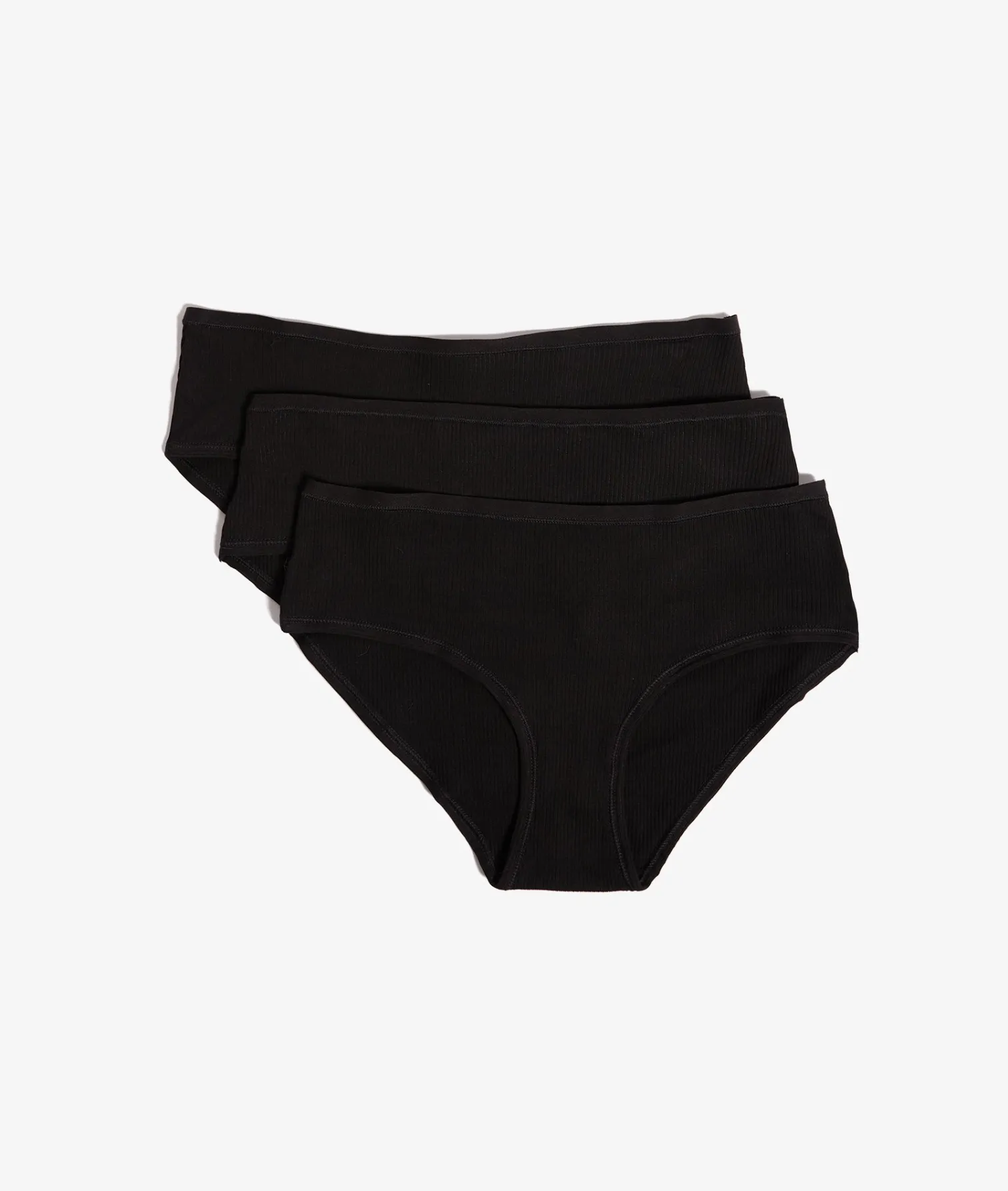 Etam 3-Pack of Cotton Shorties NOIR New