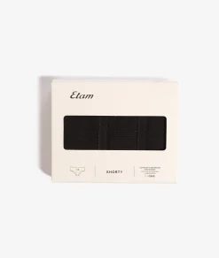 Etam 3-Pack of Cotton Shorties NOIR New