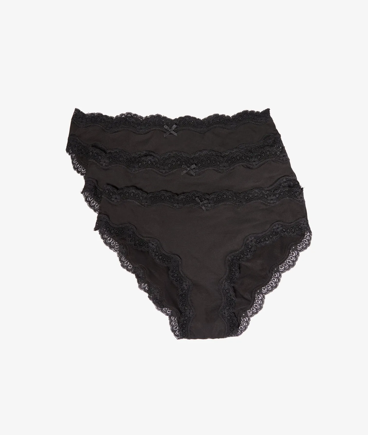Etam 3-Pack of Microfiber and Lace Briefs NOIR Cheap