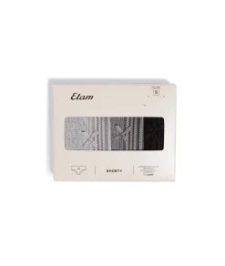 Etam 3-Pack of Organic Cotton & Lace Shorties MULTICOLORE Fashion