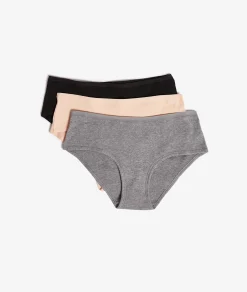 Etam 3-Pack of Organic Cotton Shorties MULTICOLOR Clearance