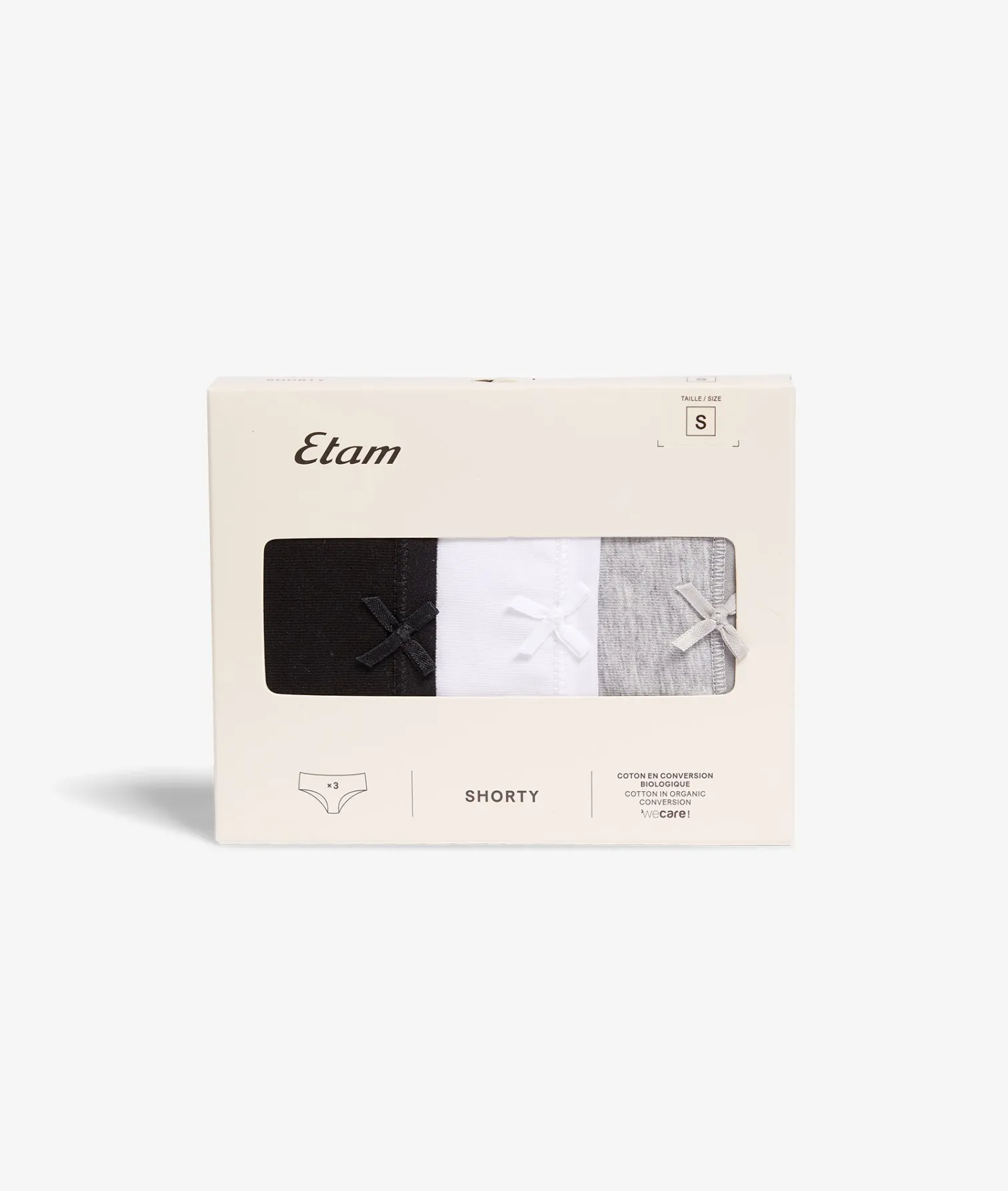 Etam 3-Pack of Organic Cotton Shorties Cheap