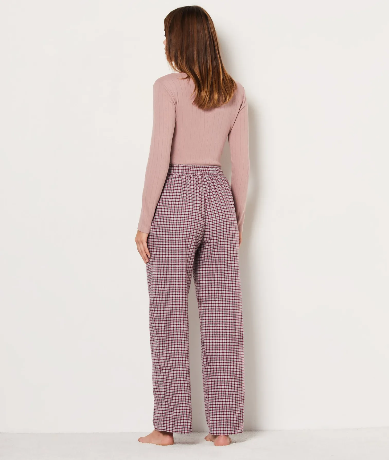 Etam Pantalon de pyjama à carreaux BORDEAUXGRENAT Outlet