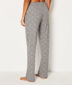 Etam Pantalon de pyjama en coton à cœurs ANTHRACITE Best Sale