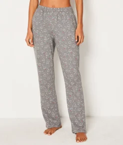 Etam Pantalon de pyjama en coton à cœurs ANTHRACITE Best Sale
