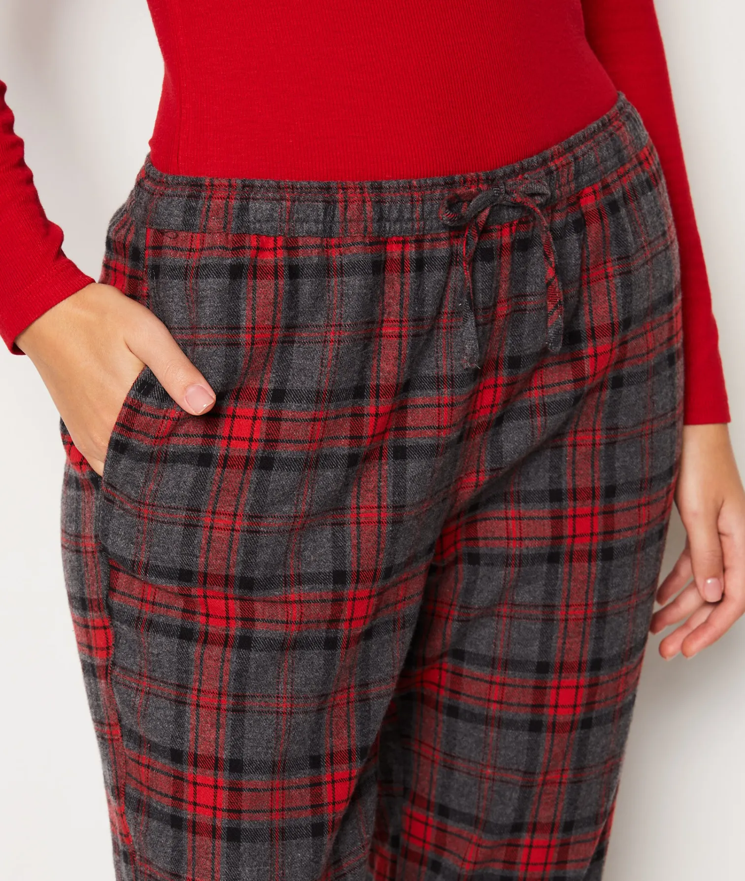Etam Pantalon de pyjama en coton à carreaux GRIS Shop