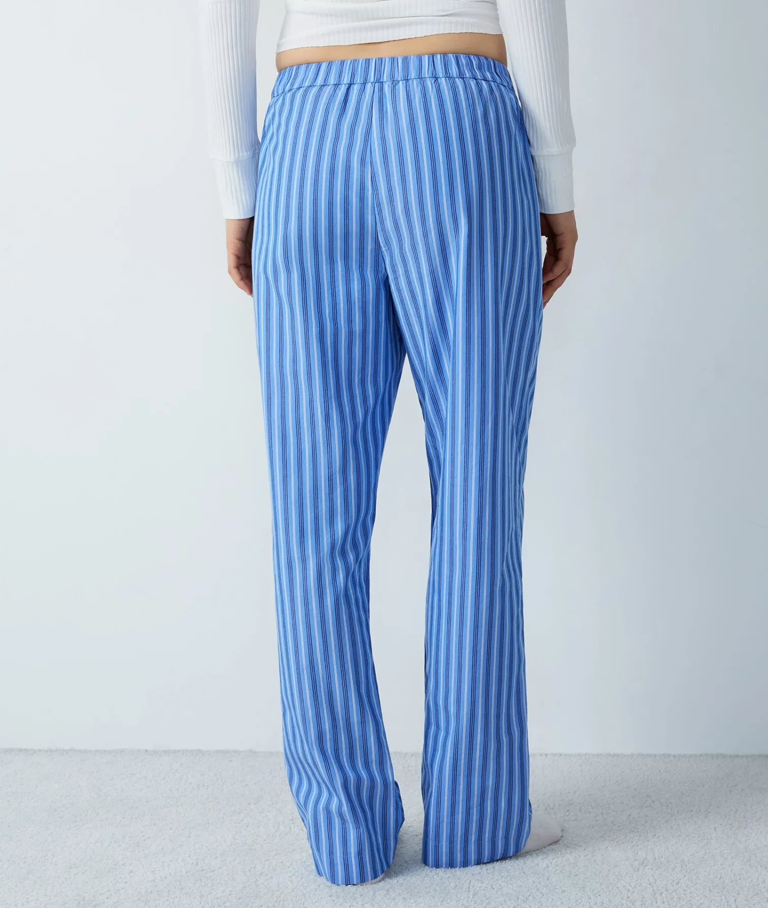 Etam Pantalon de pyjama en coton à rayures BLEU Shop