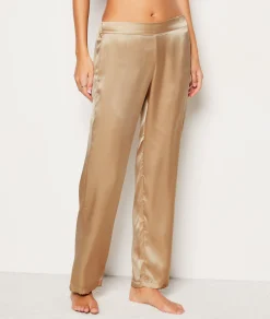 Etam Pantalon de pyjama en soie SAUMONPECHE Sale