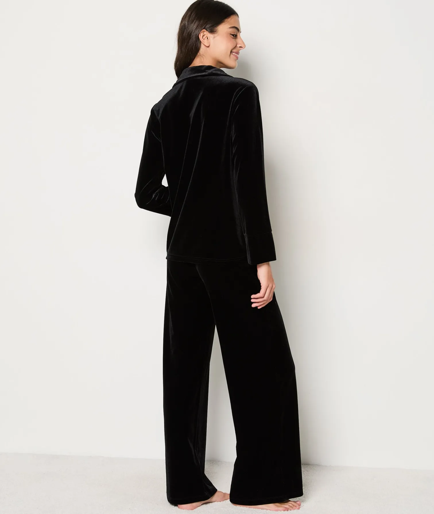 Etam Pantalon de pyjama en velours NOIR Best