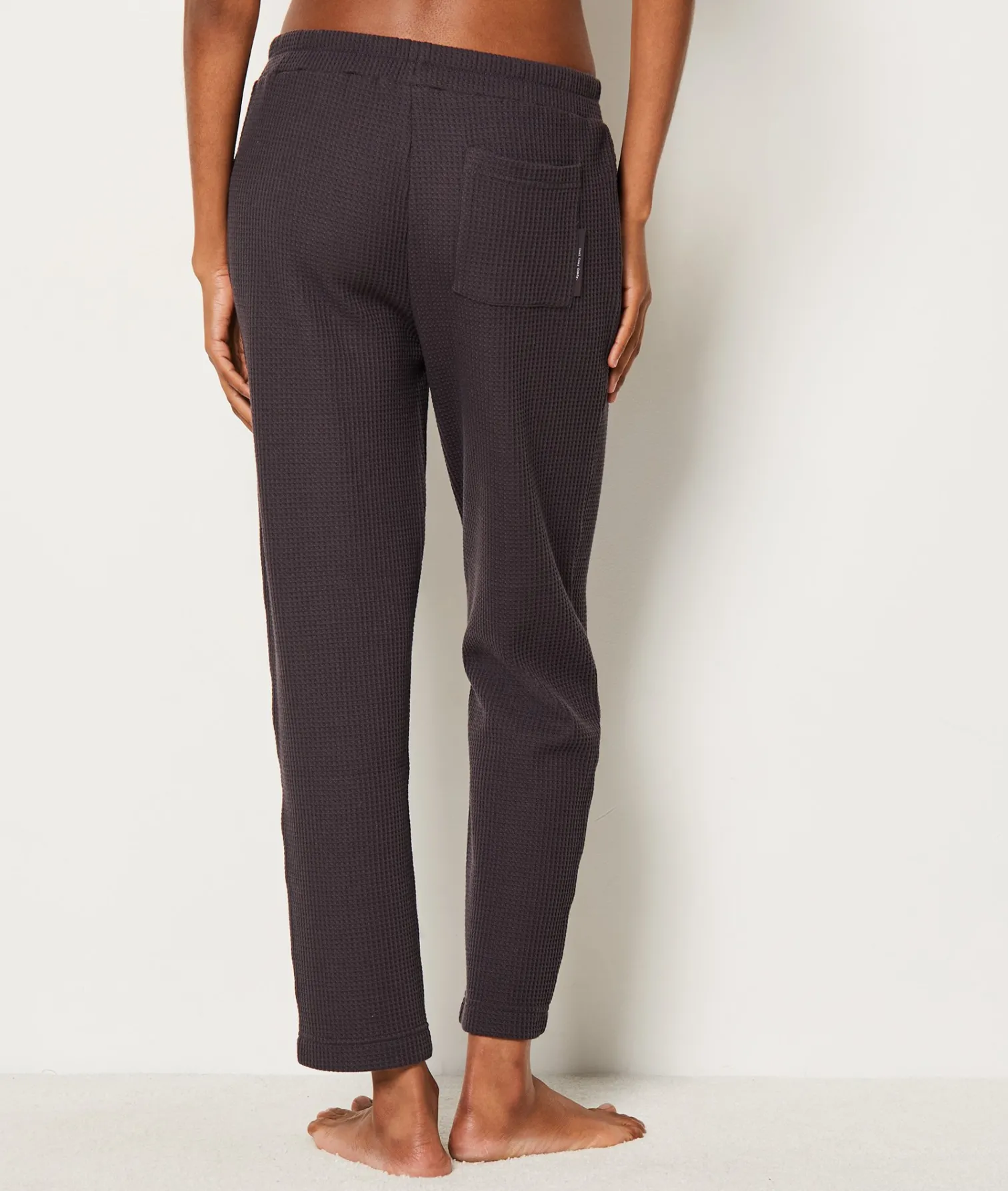 Etam Pantalon de pyjama gaufré NOIR Fashion