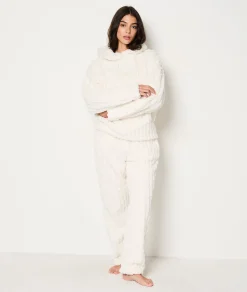 Etam Pantalon de pyjama polaire ECRU Clearance
