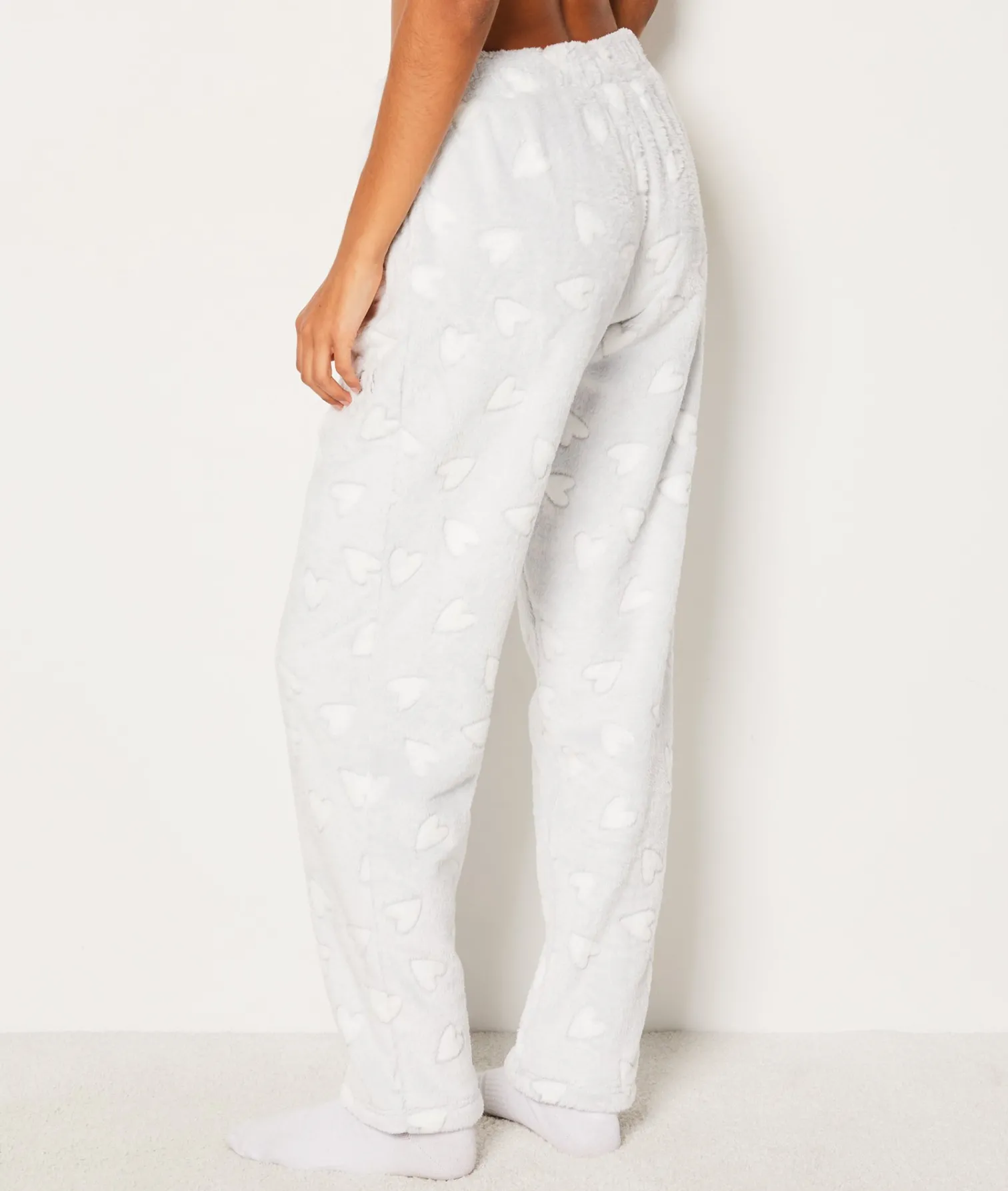Etam Pantalon de pyjama polaire à cœurs GRIS Outlet