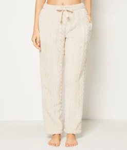 Etam Pantalon de pyjama polaire BEIGE New