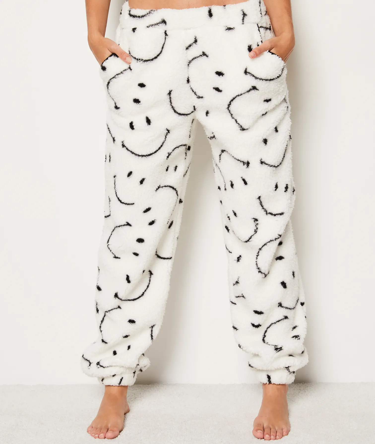 Etam Pantalon de pyjama polaire Smiley®ORIGINALS ECRU Outlet