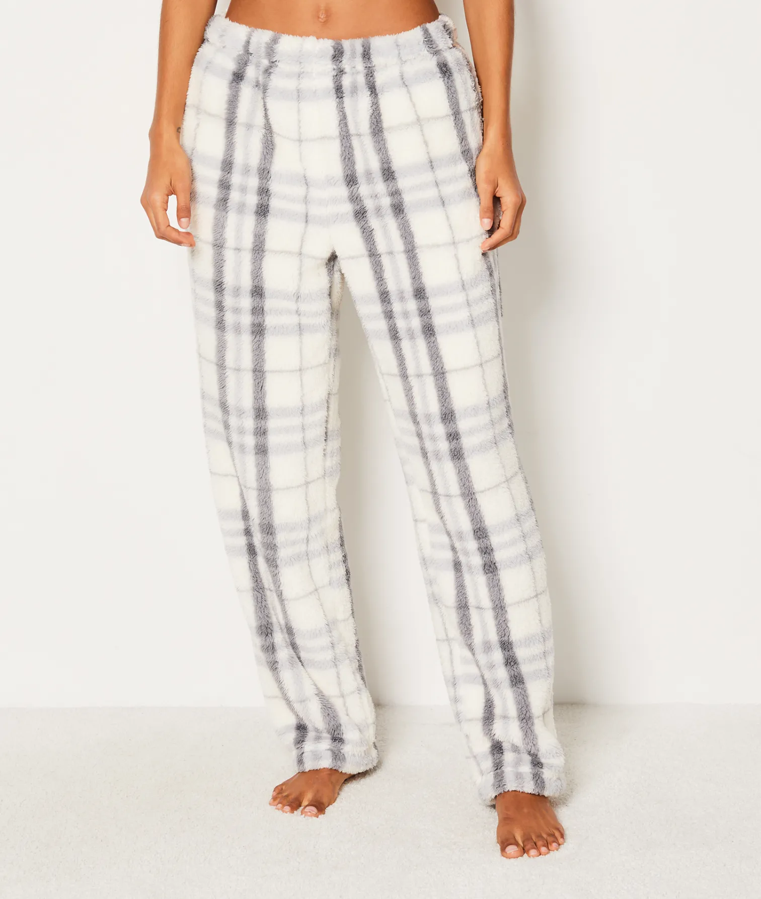 Etam Pantalon de pyjama polaire à carreaux GRIS Store