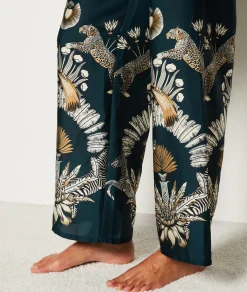 Etam Pantalon de pyjama satiné imprimé IMPFONDVERT Online