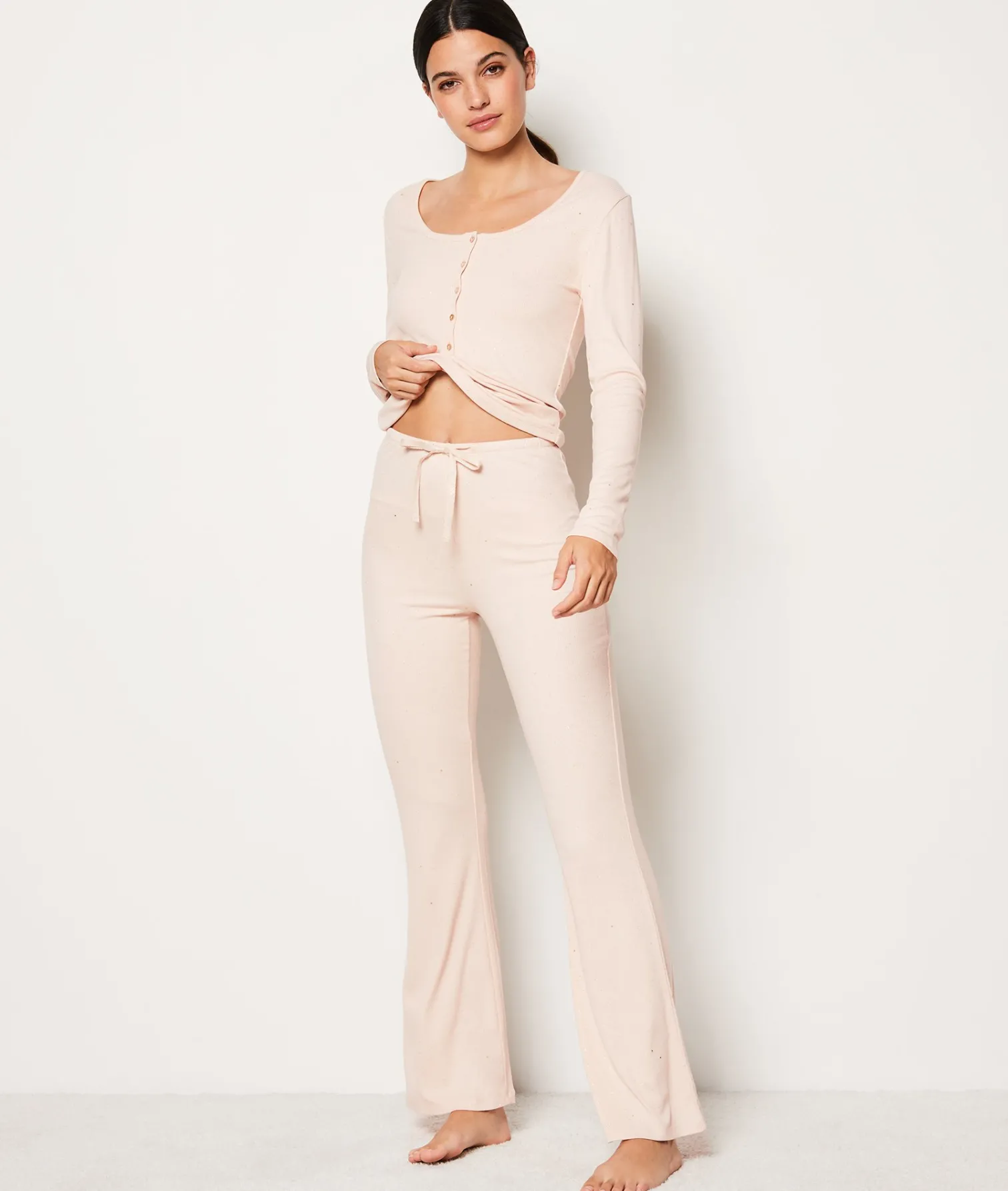 Etam Pantalon de pyjama évasé pailleté ROSEPOUDRE Cheap