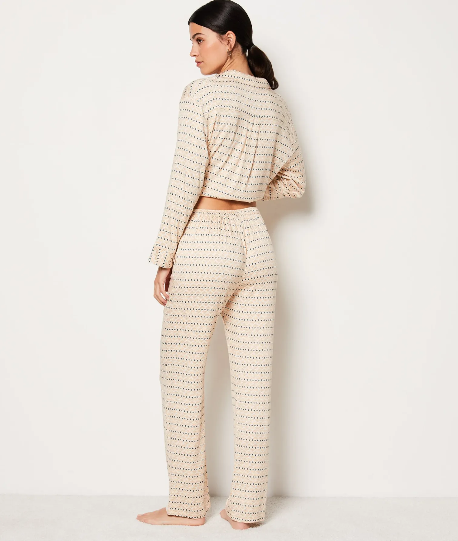 Etam Pantalon de pyjamas en twill imprimé IMPFONDVERT Flash Sale