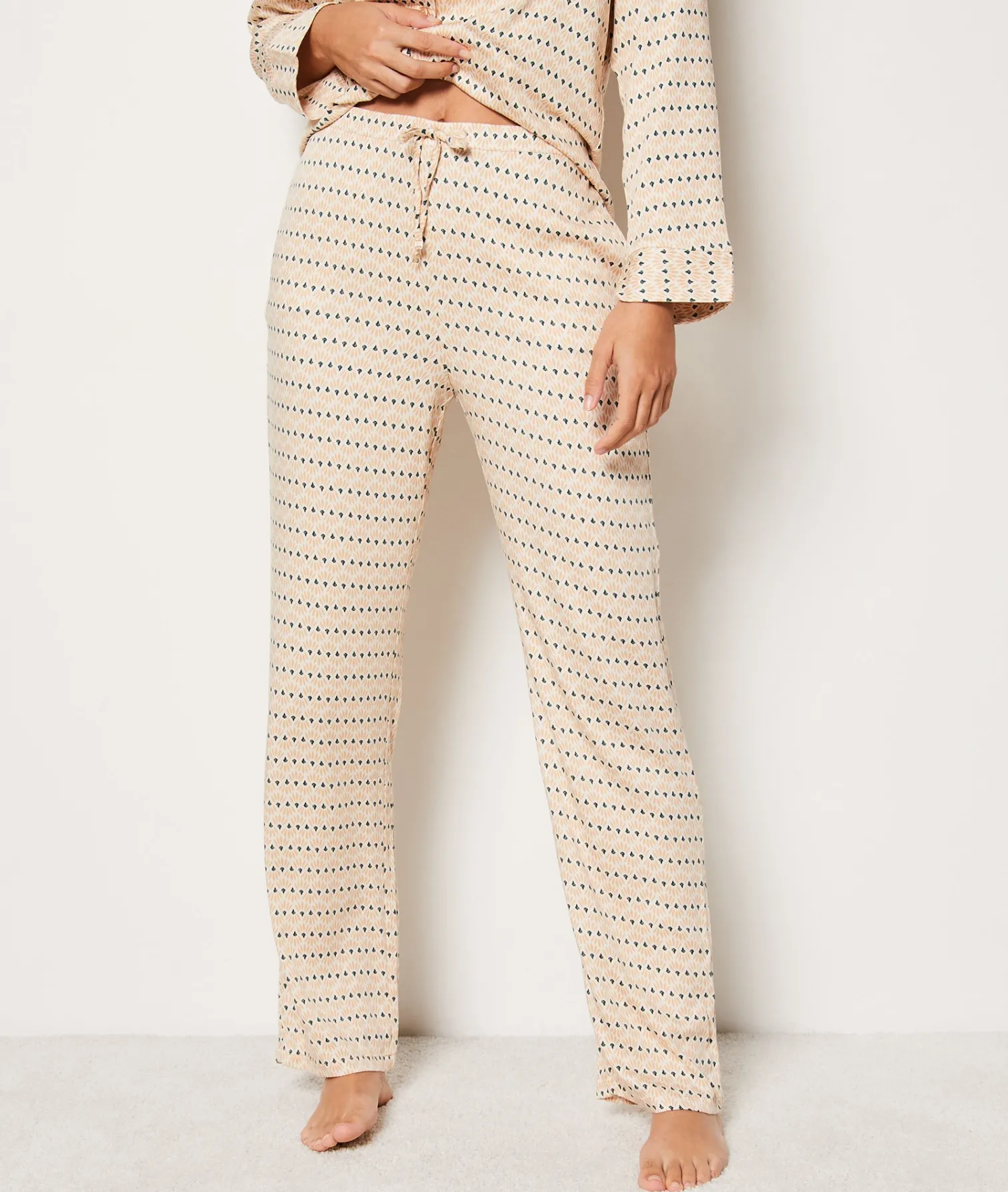 Etam Pantalon de pyjamas en twill imprimé IMPFONDVERT Flash Sale