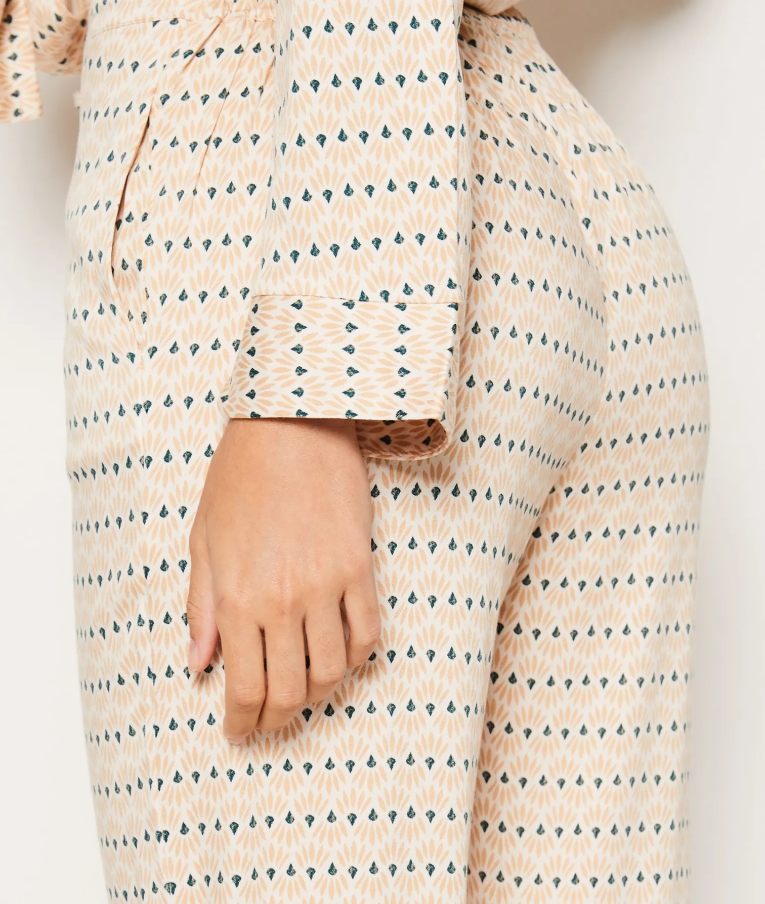 Etam Pantalon de pyjamas en twill imprimé IMPFONDVERT Flash Sale