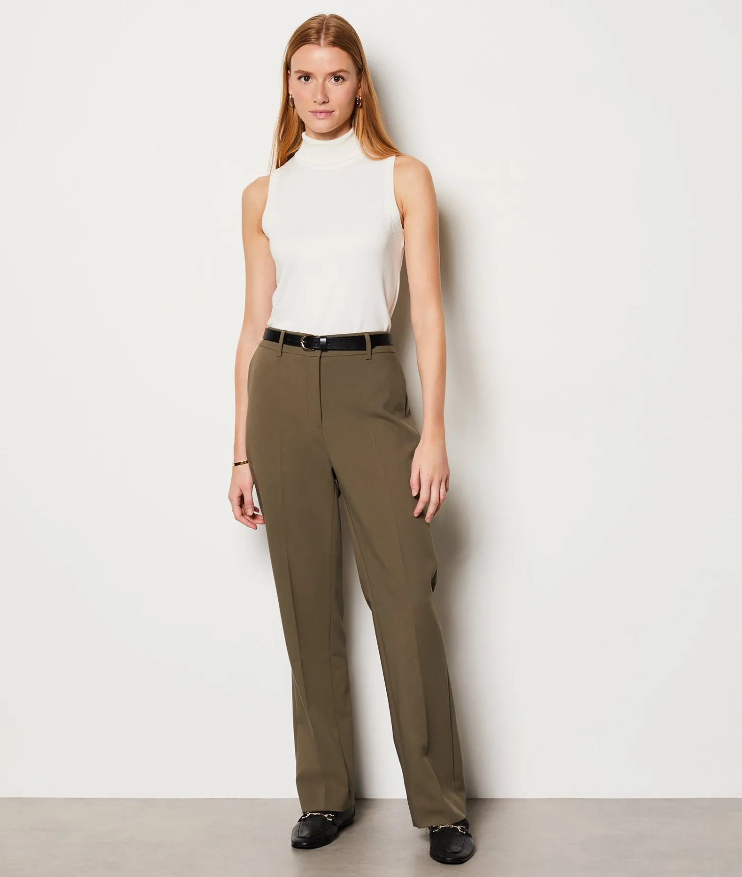 Etam Pantalon en twill coupe large KAKI Cheap