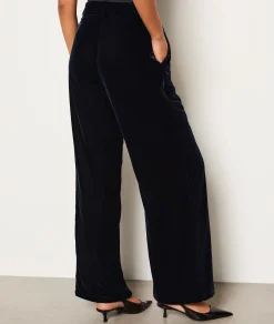 Etam Pantalon fluide en velours BLEUNUIT Discount