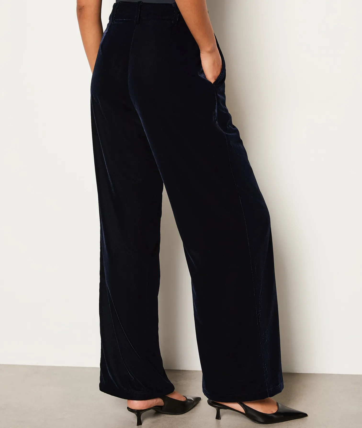 Etam Pantalon fluide en velours BLEUNUIT Discount