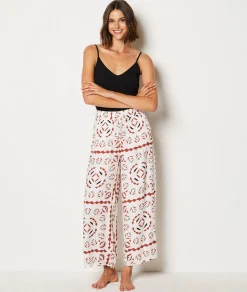 Etam Patterned Pyjama Trousers BRICKREDPRINT Outlet