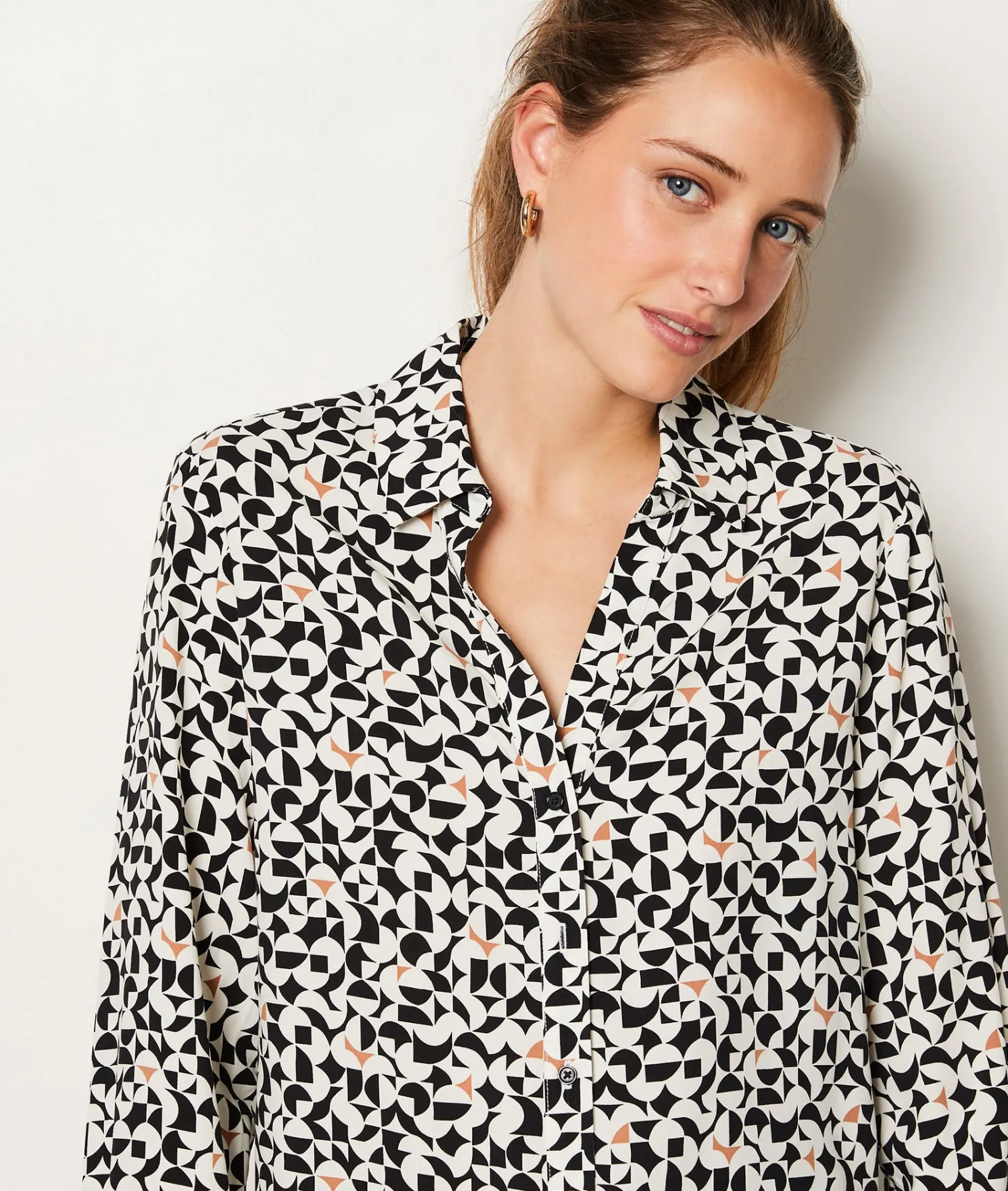 Etam Patterned Shirt IMPFDBLACK Clearance