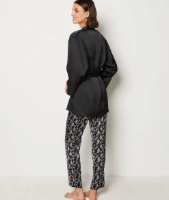Etam 3-Piece Satin Pyjamas IMPFDBLACK New