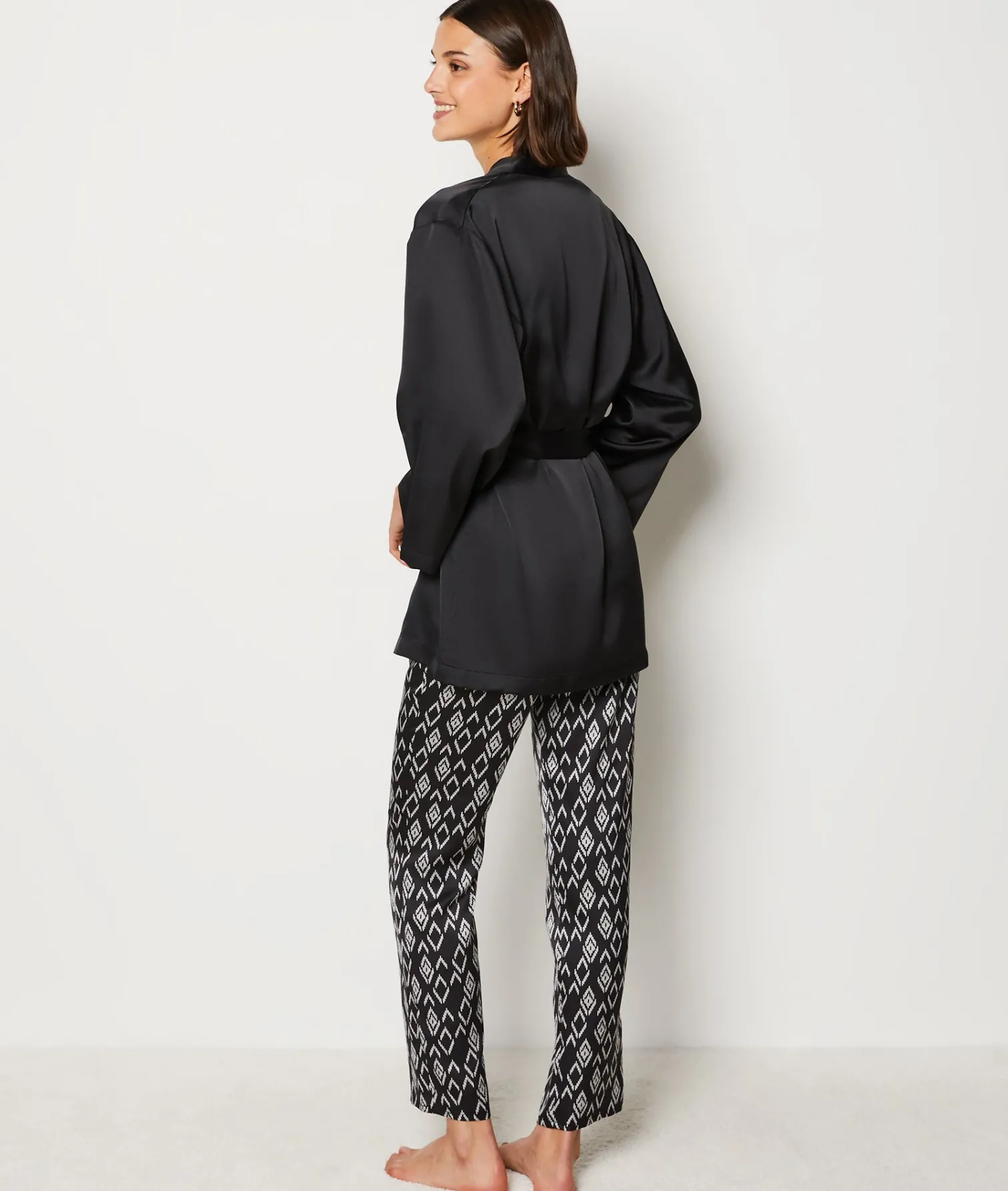 Etam 3-Piece Satin Pyjamas IMPFDBLACK New