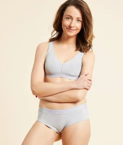 Etam Plain Organic Cotton Boyshort LIGHTGREY Flash Sale