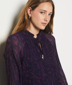Etam Pleated Short Dress VIOLETPRINTEDIMP. Fashion
