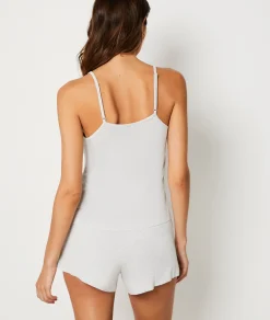 Etam Polka Dot Camisole with Thin Straps GREY Discount