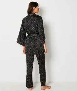 Etam Polka Dot Robe IMPFDBLACK Clearance