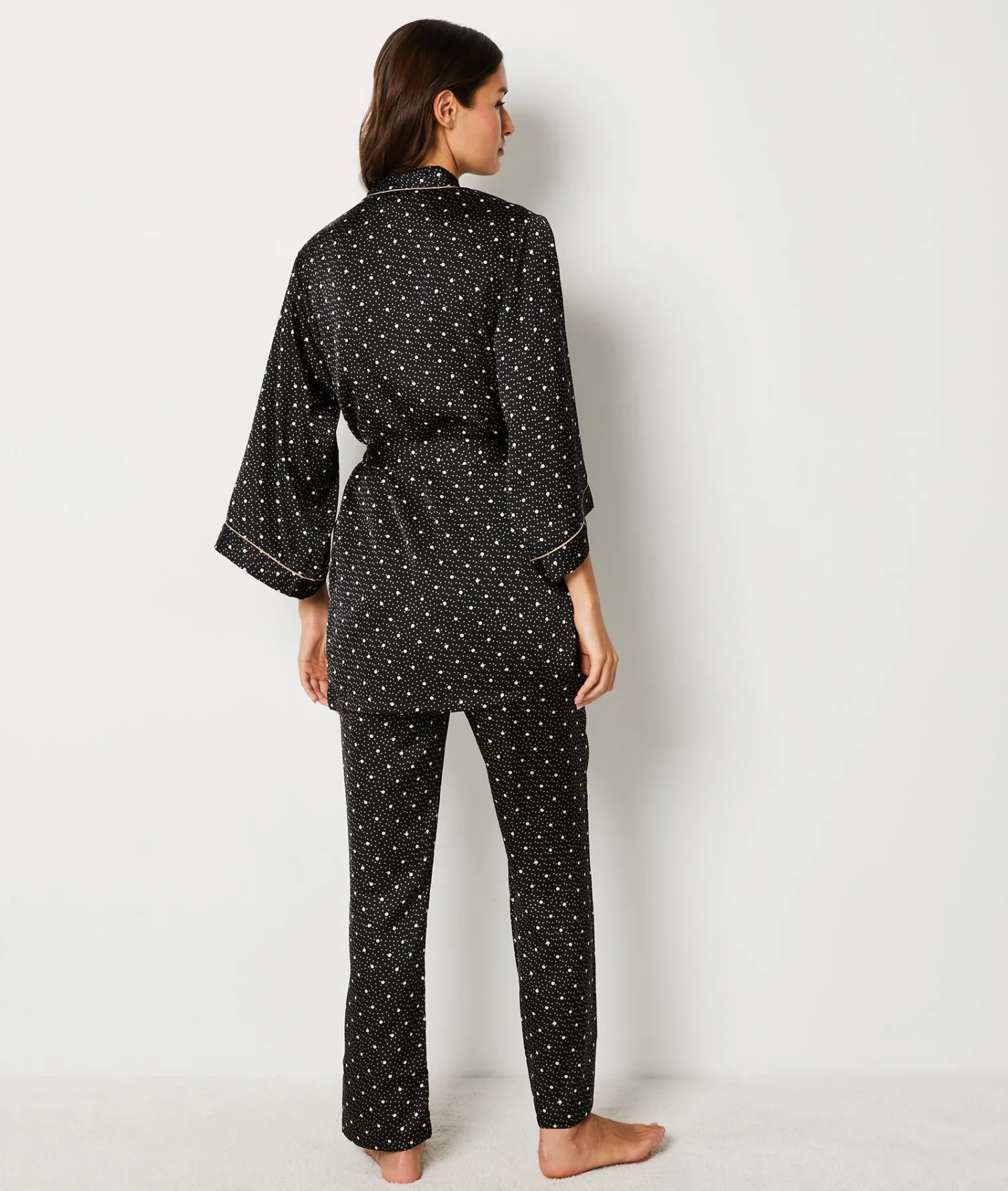 Etam Polka Dot Robe IMPFDBLACK Clearance