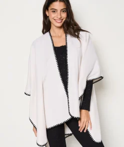 Etam Poncho en polaire ECRU Cheap