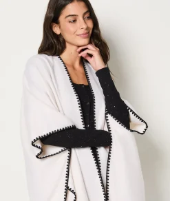 Etam Poncho en polaire ECRU Cheap